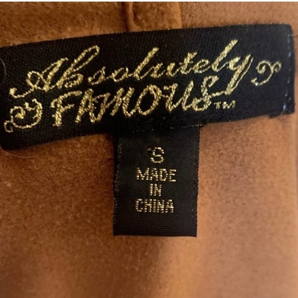 Absolutely Famous Trending Fringe Boho Brown NWT Vest - Picture 4 of 4